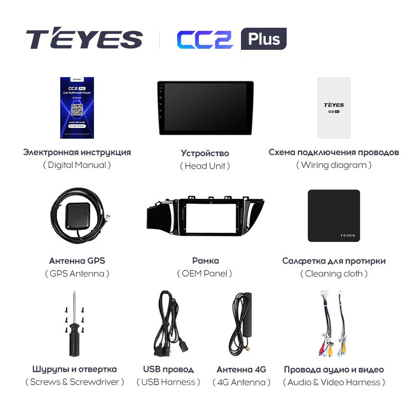 Штатная магнитола Teyes CC2 Plus 4/32 Kia Rio 4 (2016-2020) Тип-B