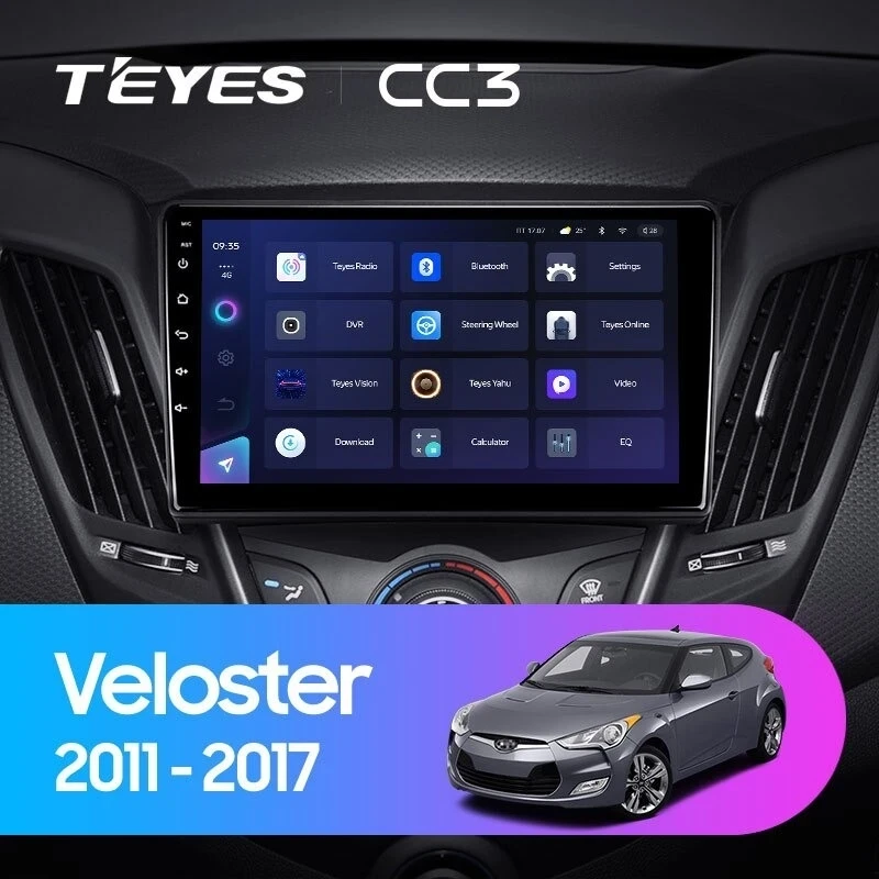 Штатная магнитола Teyes CC3 4/32 Hyundai Veloster FS (2011-2017) Тип-B