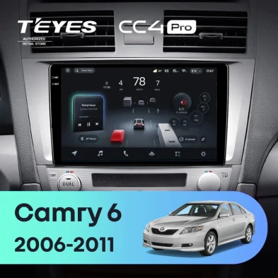 Штатная магнитола Teyes CC4 Pro 8/128 Toyota Camry 6 XV 40 (2006-2011) 10" F5