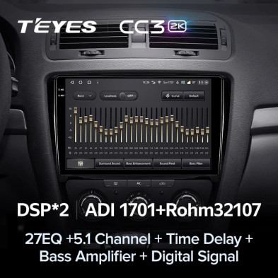 Штатная магнитола Teyes CC3 2K 360 6/128 Skoda Octavia 2 A5 (2008-2013)