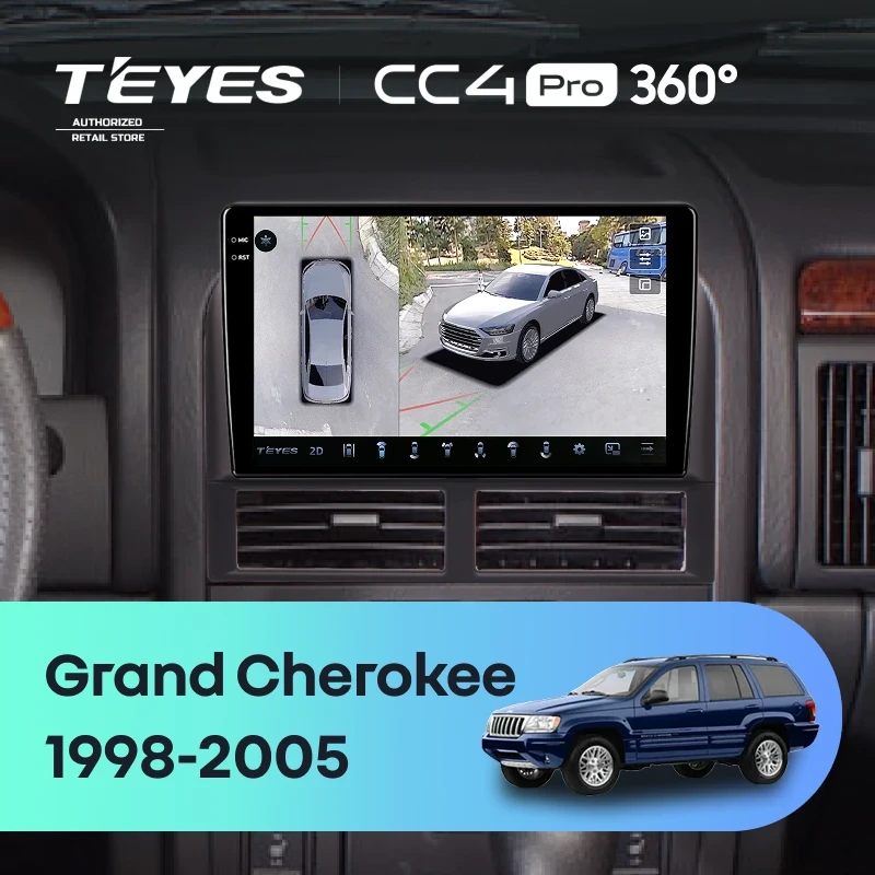Штатная магнитола Teyes CC4 Pro 360 8/128 Jeep Grand Cherokee 2 WJ (1998-2005)